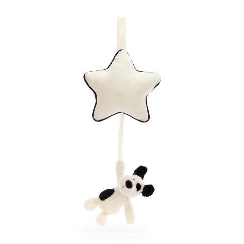 Bashful Black & Cream Puppy Musical Pull, View 1