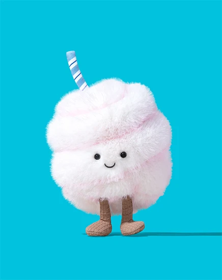 Amuseables Kathrin Candy Floss sur un fond bleu