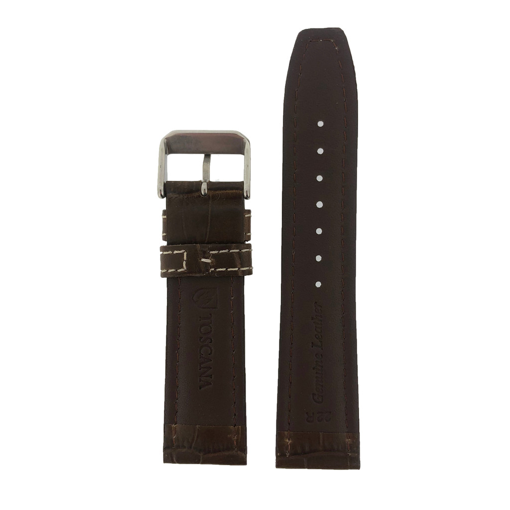 Distressed Brown Leather Watch Band | TechSwiss  Leather Watch Bands  | LEA424 | Back