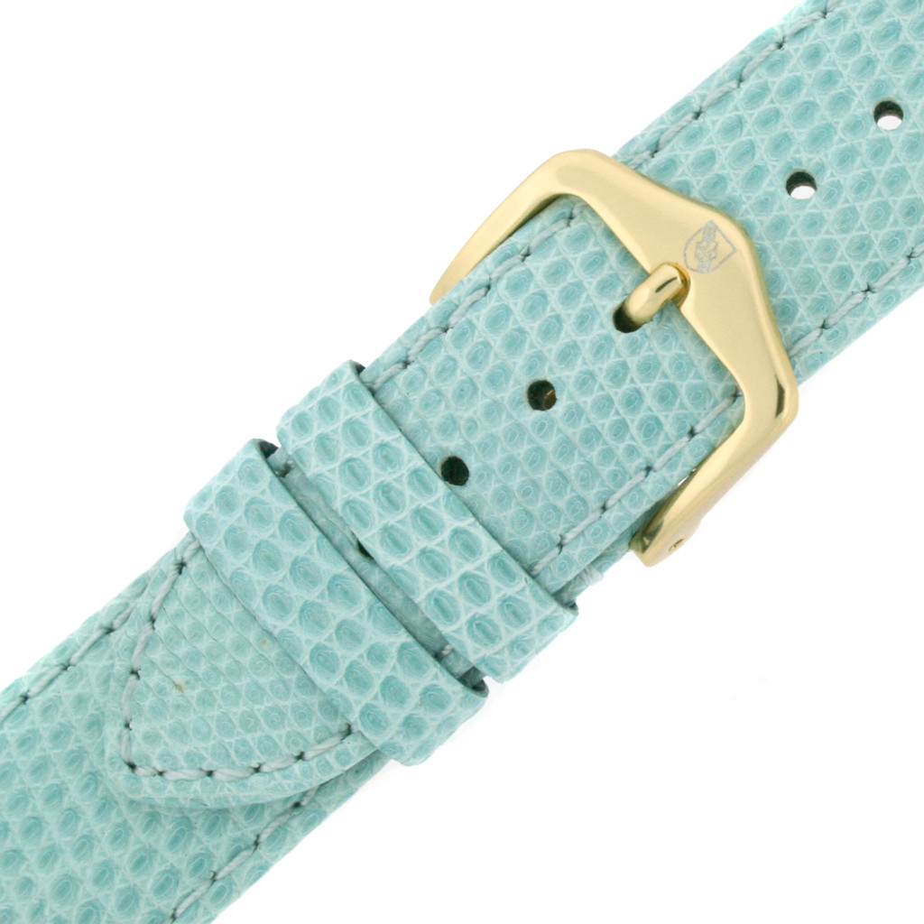 Genuine Lizard Watch Band Light Blue Band Quick-Release 12mm -22mm