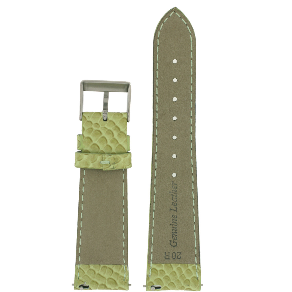 Watch Band Lime Green Snake Design Quick Release Spring Bars LADIES LENGTH 12mm - 20mm