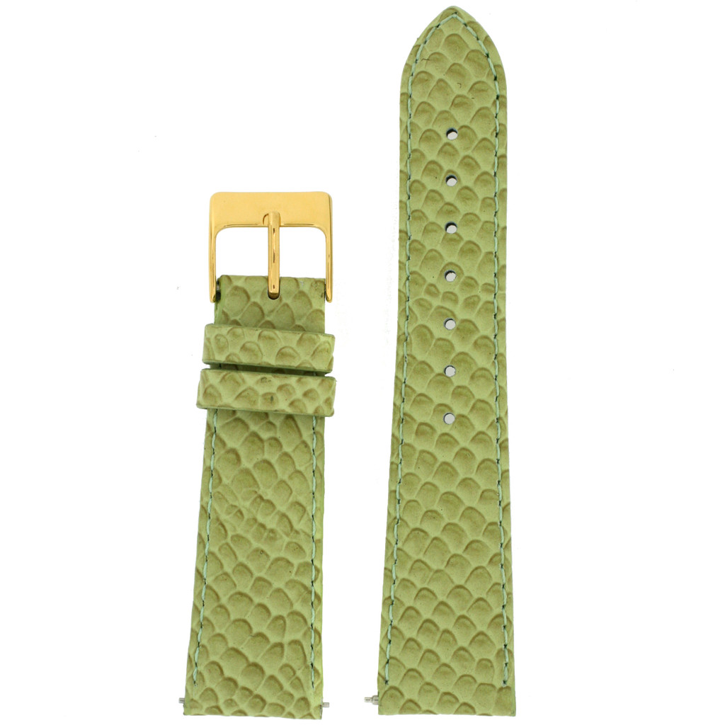 Watch Band Lime Green Snake Design Quick Release Spring Bars LADIES LENGTH 12mm - 20mm