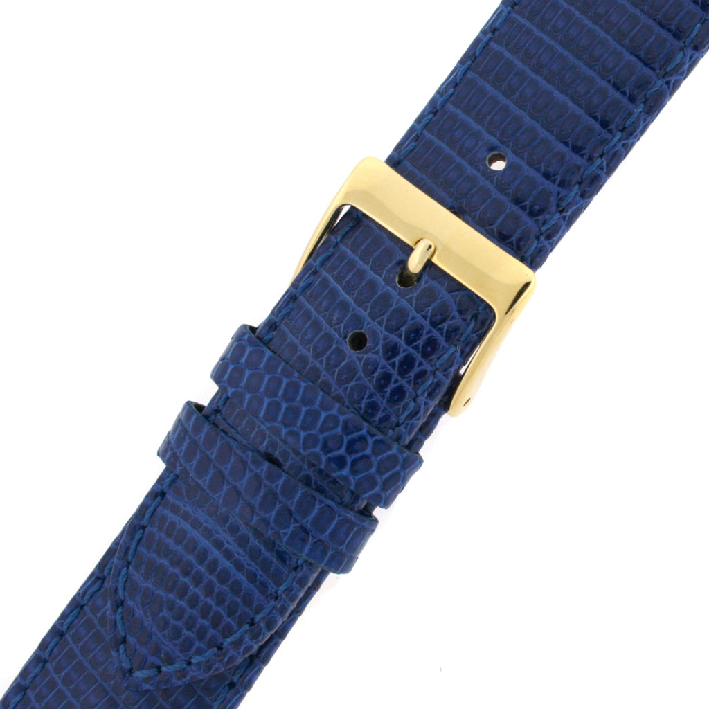 Royal Blue GENUINE Lizard Watch Band Quick Release Pins 12mm -22mm