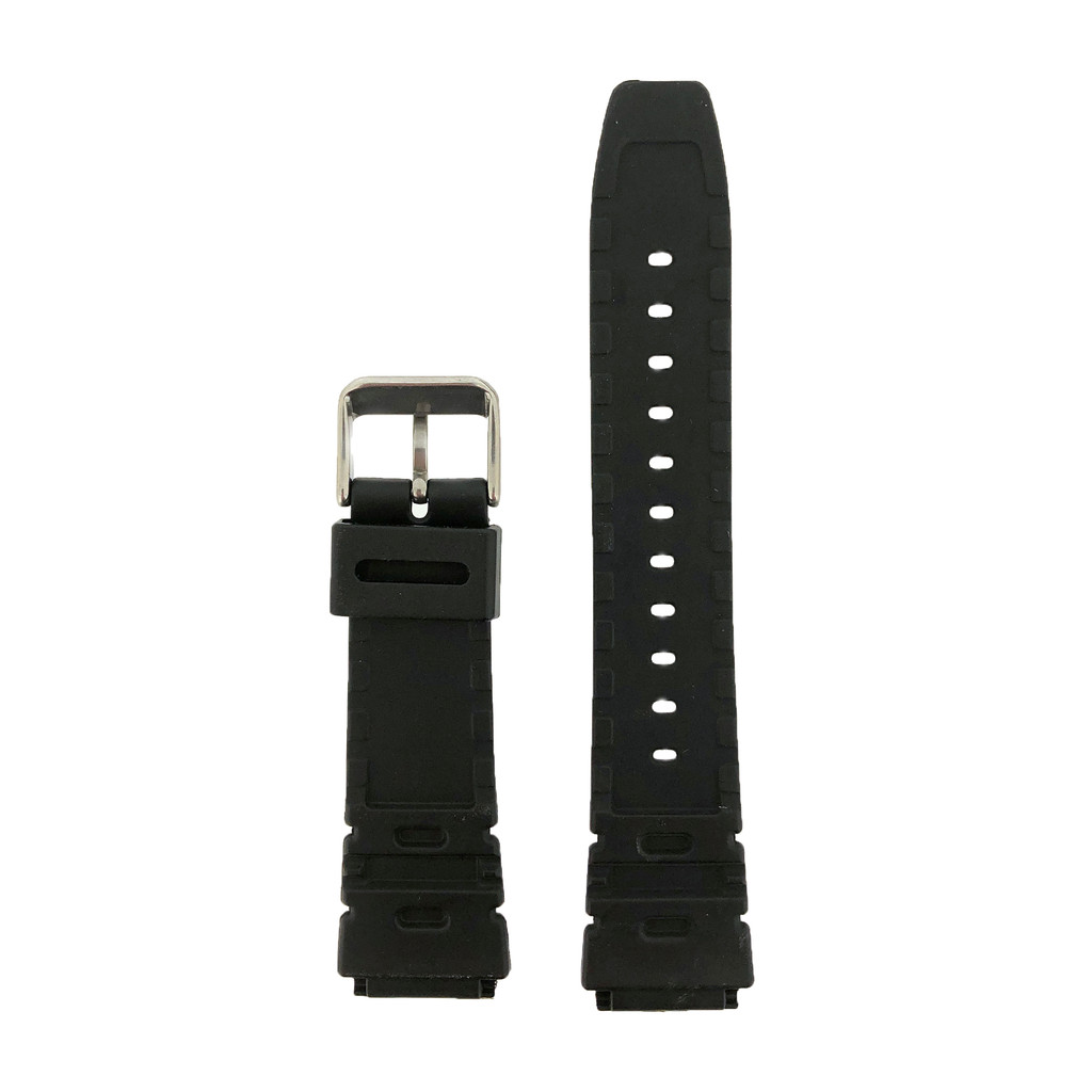 20mm Watch Band Replacement Rubber Plastic Black Sport Strap