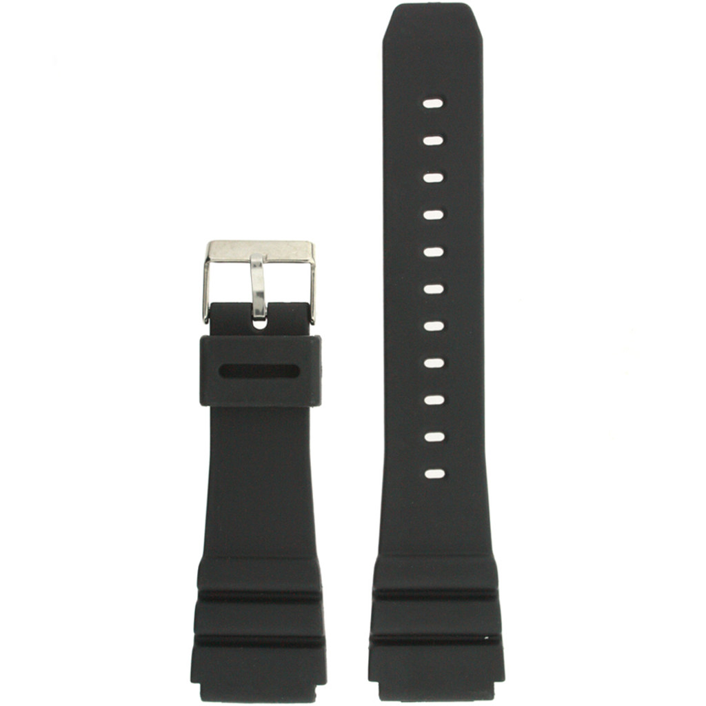 22mm Watch Band Fits Casio Strap PU Stainless Steel Buckle