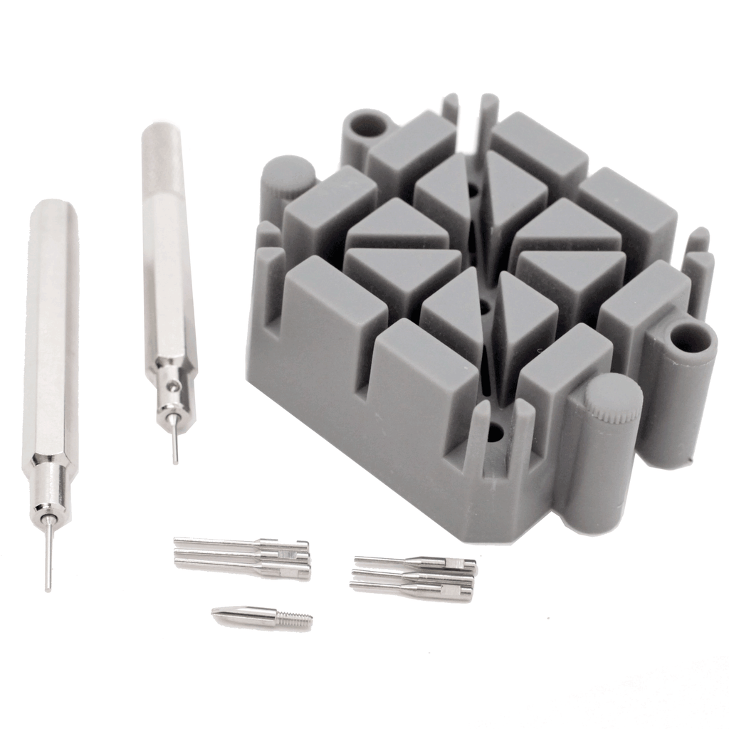 Watch Bank Link Spring Bar Remover Tool with Holder 2 Punches 6 Extra Pins