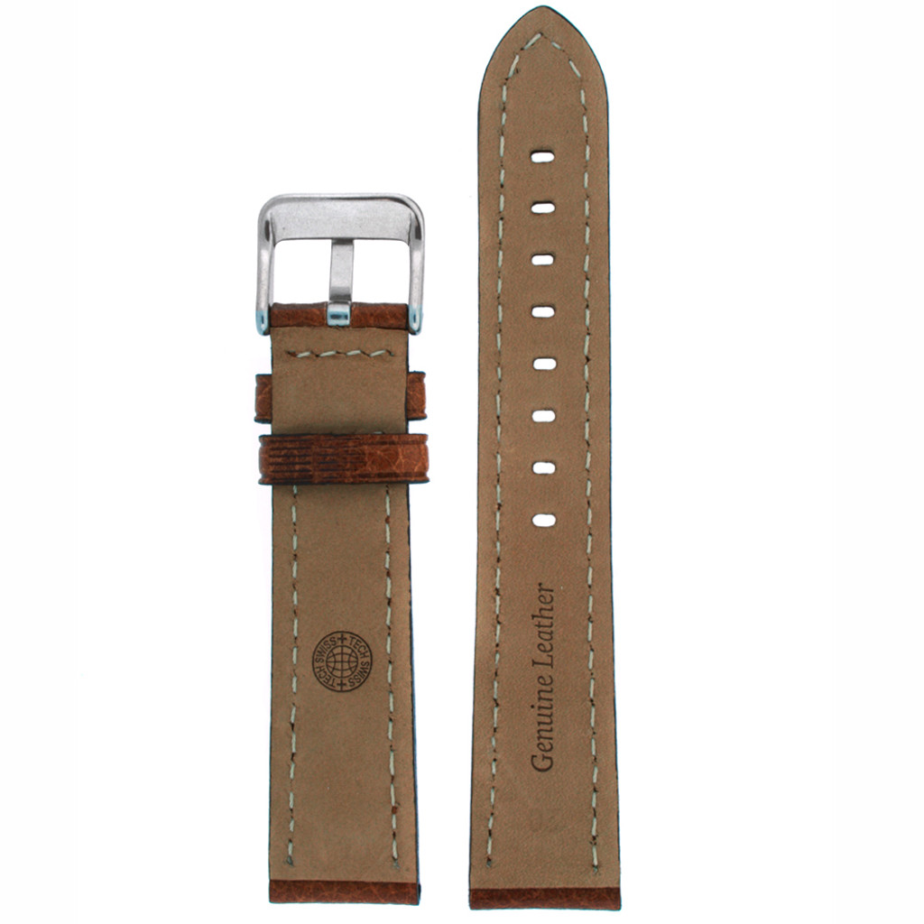 Watch Band Honey Brown Genuine Leather LEA1462 | Rear