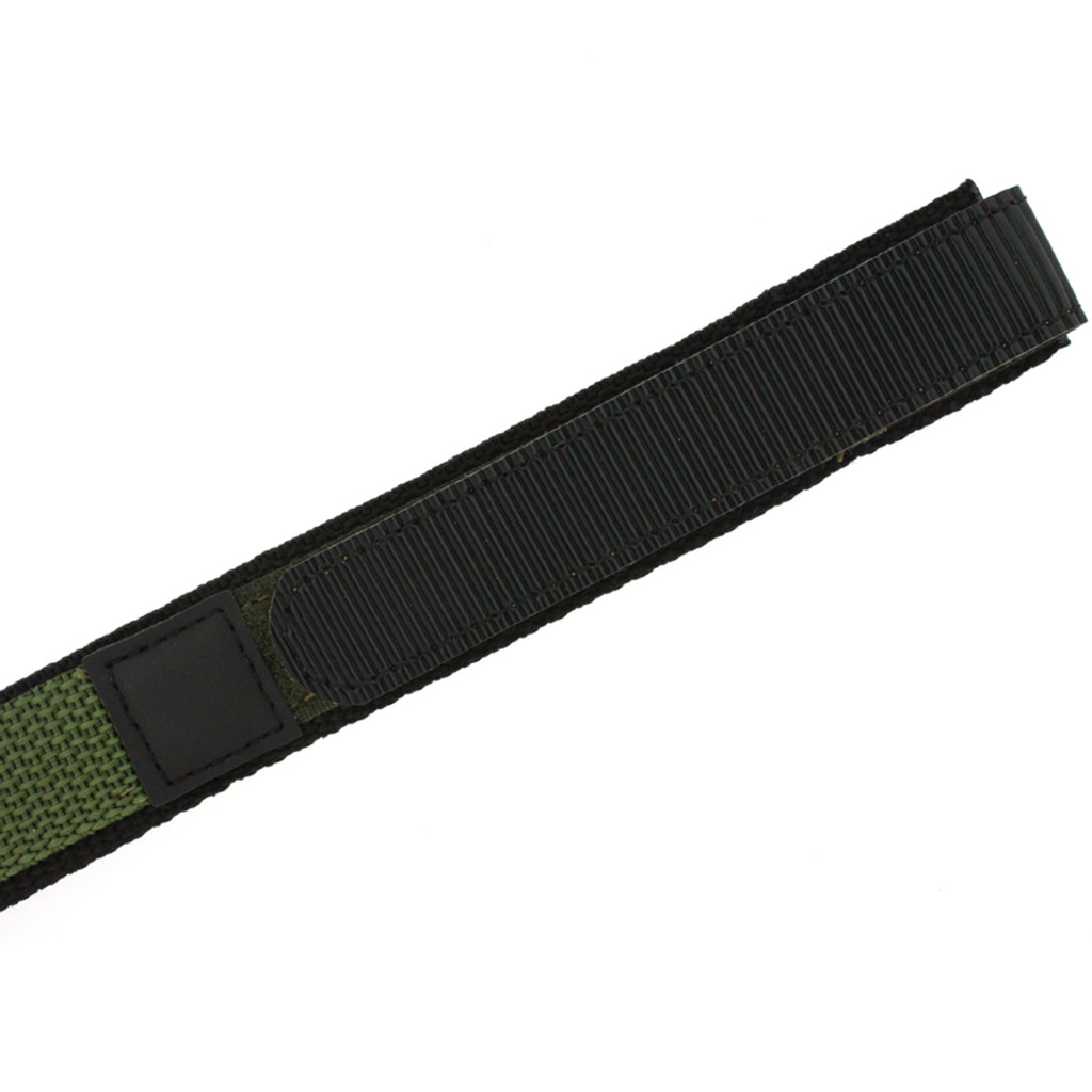 Olive Green Nylon Velcro Sport Watch Strap | TechSwiss VEL100G | Velcro