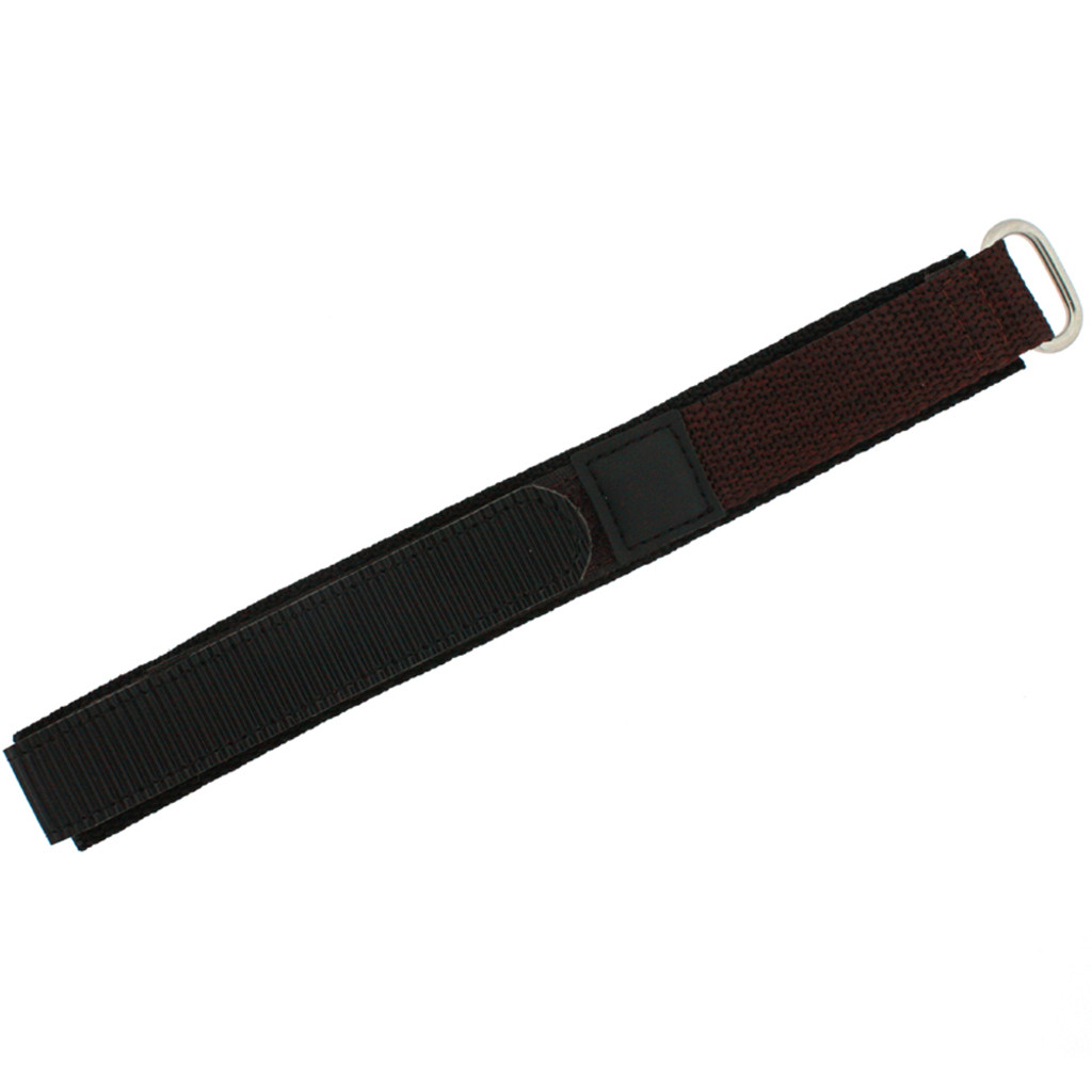 Brown Velcro Watch Band | TechSwiss Brown Velcro Watch Strap | VEL100BRN | Strap