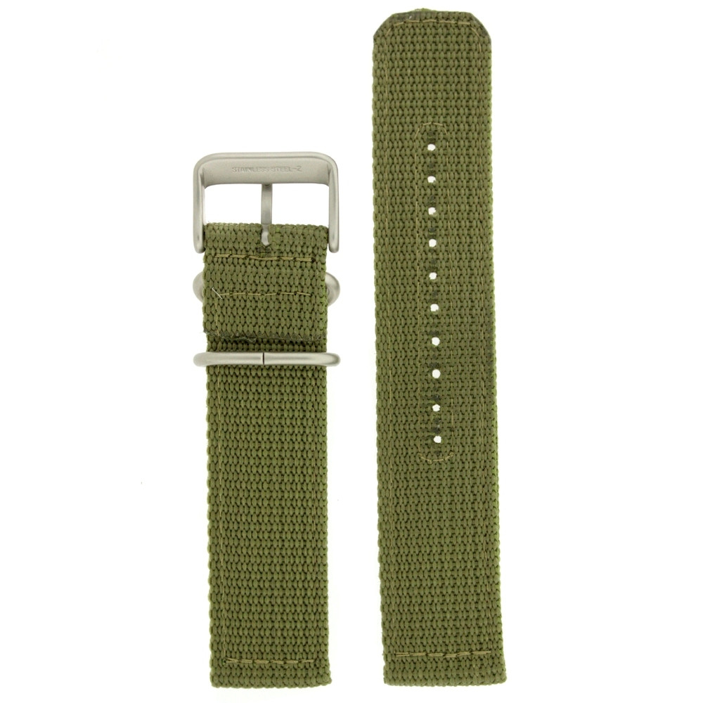 Army Green Nylon Strap with Stainless Steel Buckle