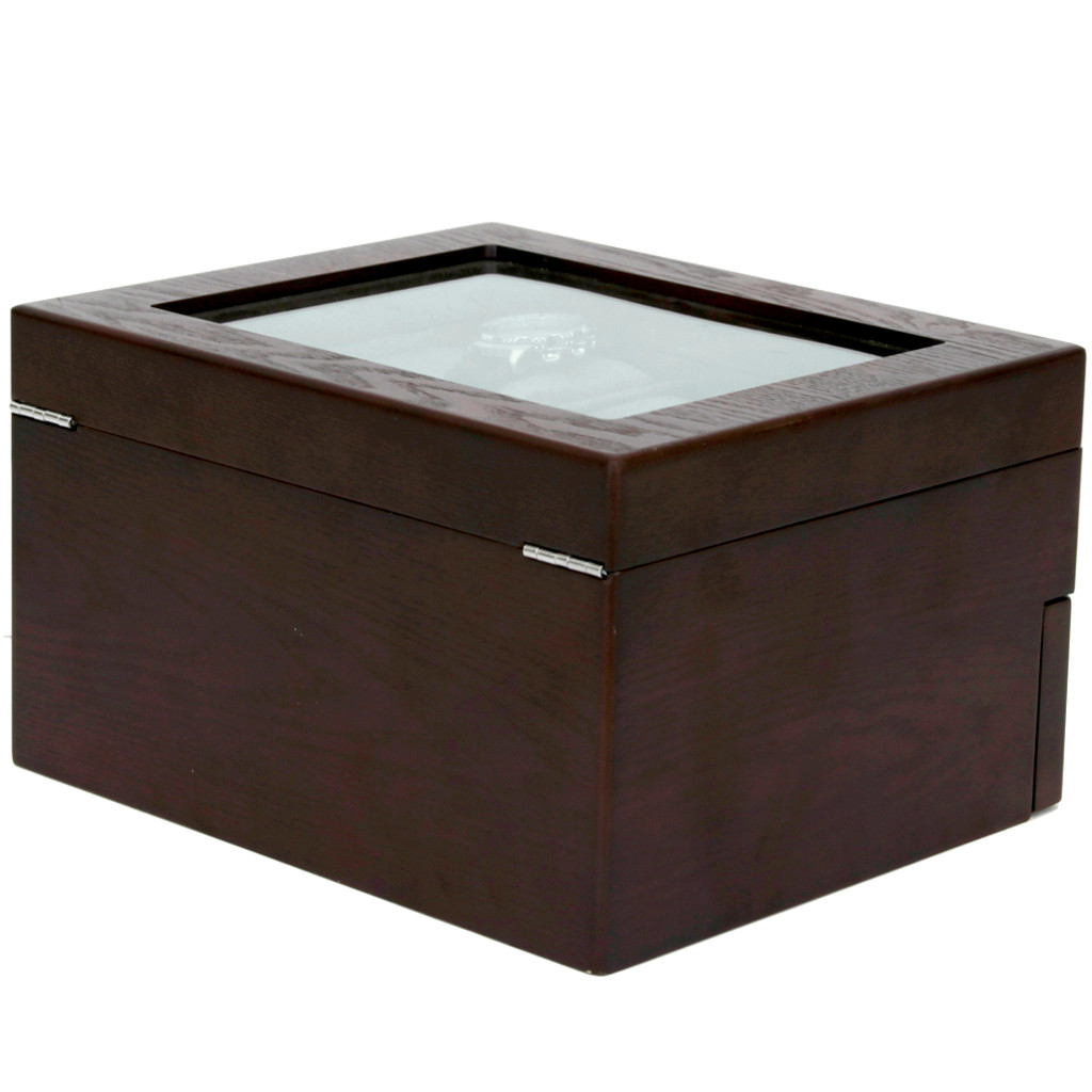 Brown Espresso 20 | Watch Box with High Clearance | TSBOX20ESS back angle