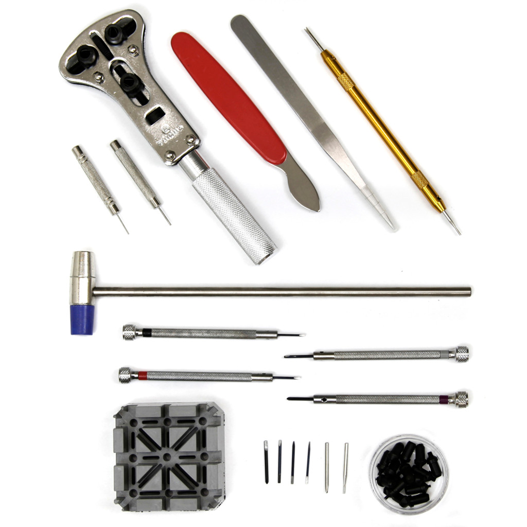 Watch Repair Tool Kit for Battery Changing, Watch Opening, Band Sizing