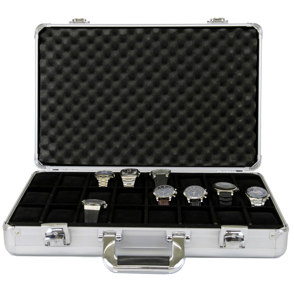 Aluminum Watch Briefcase Lockable TechSwiss