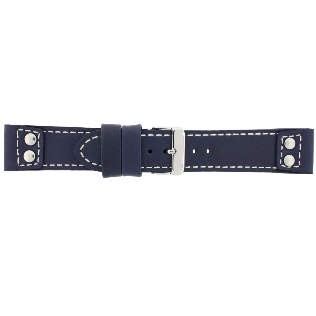Navy Pilot Style Watch Band | TechSwiss Leather Straps | LEA1660 | Buckle