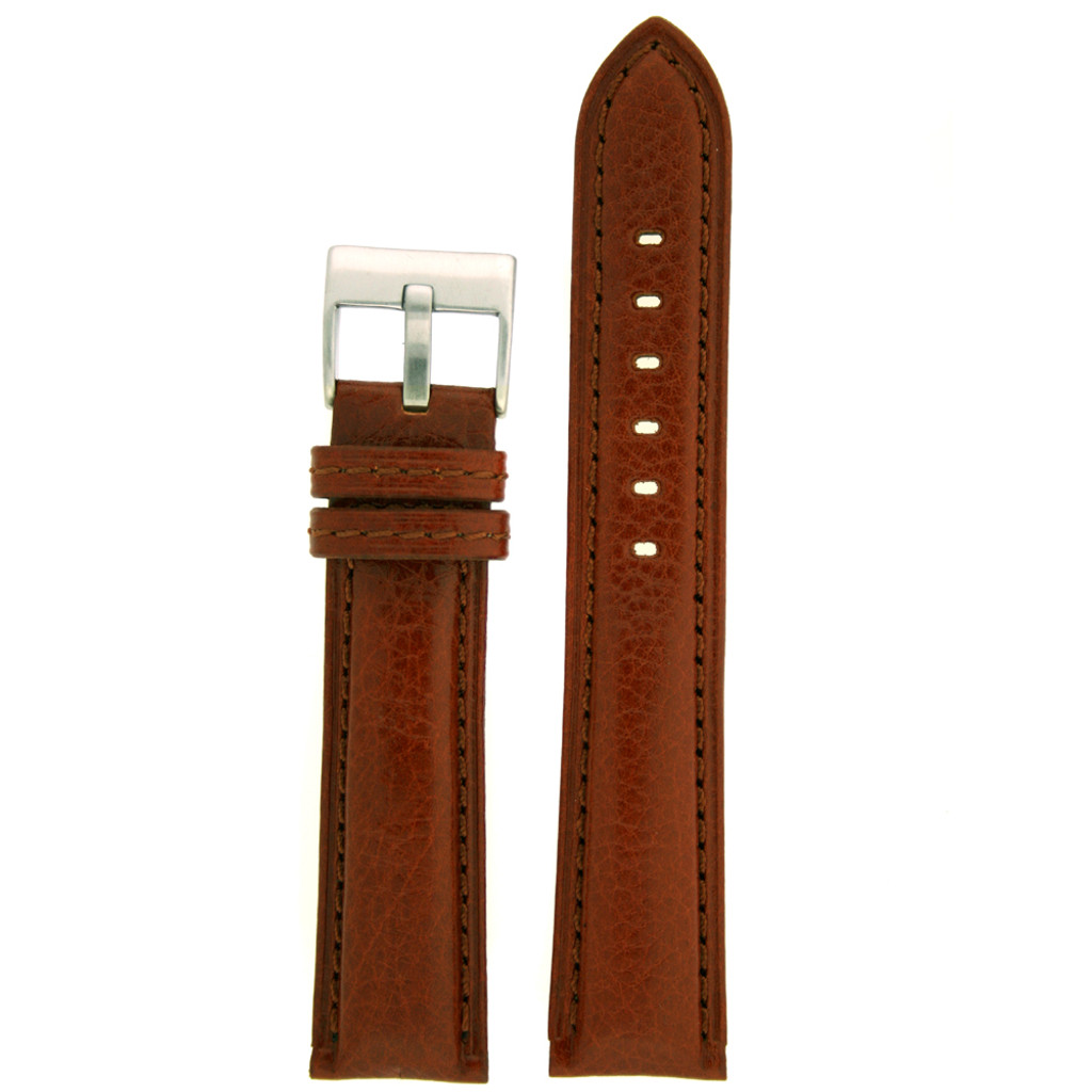 Watch Band Leather Brown Honey Extra Thick Padded 18mm - 26mm