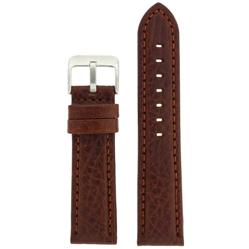Brown Leather Watch Band | TechSwiss LEA1620 | Main