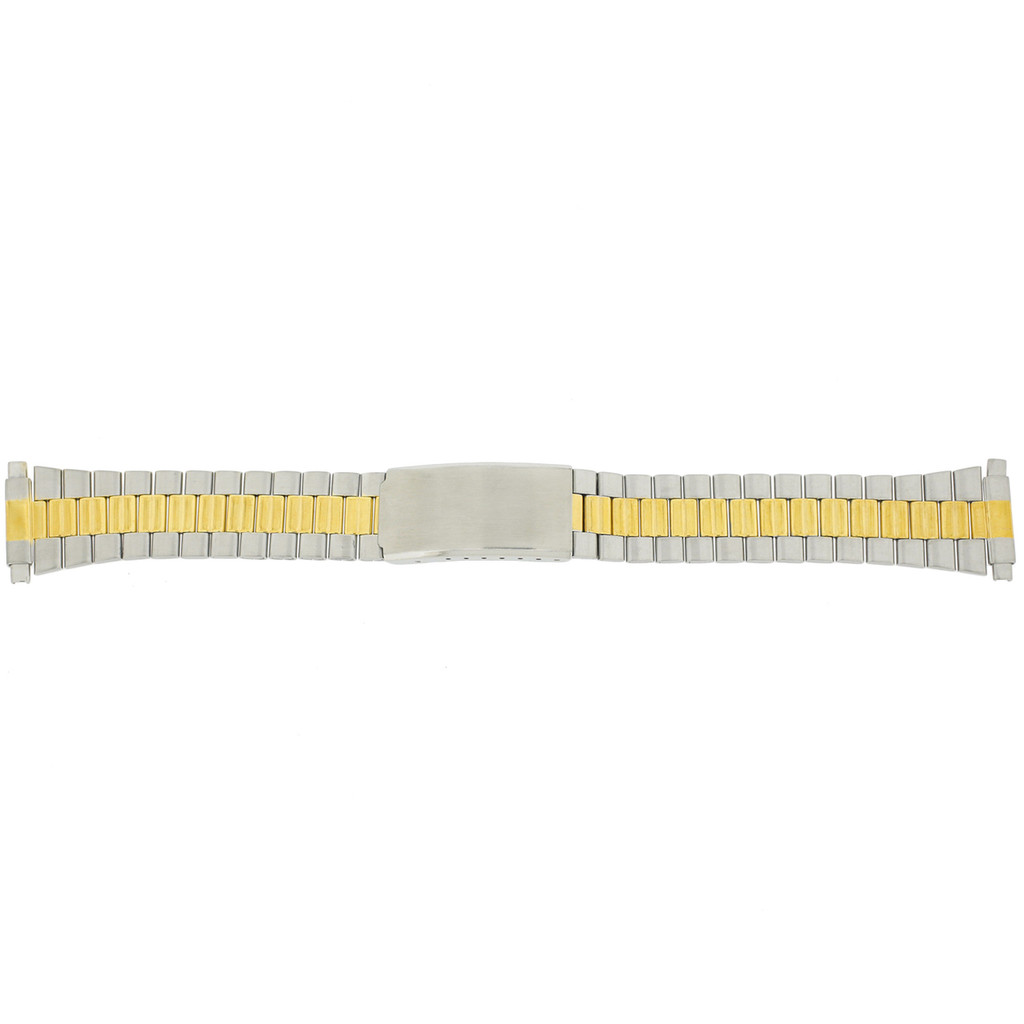 Watch Band Link Metal 2-Tone Spring Ends 17mm-22mm