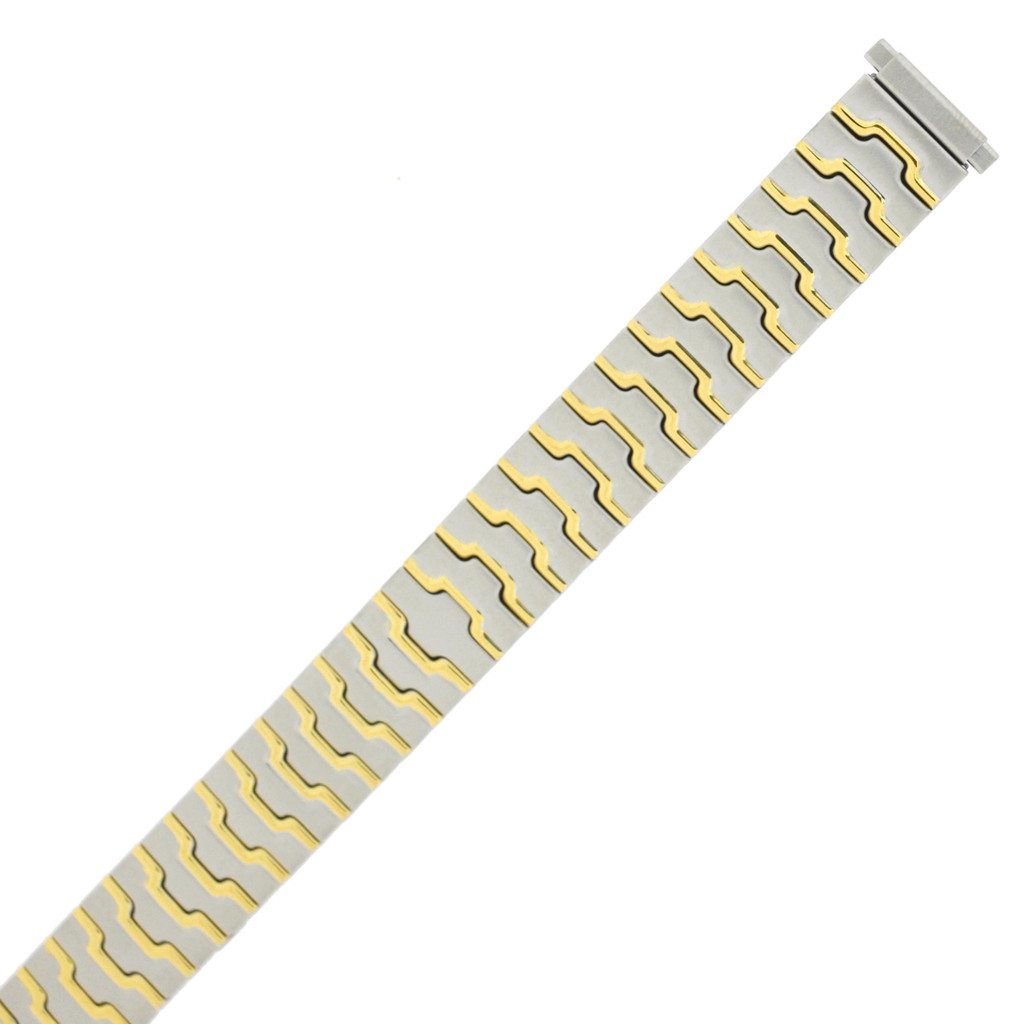 Ladies Watch Band Expansion Metal Stretch Two Tone