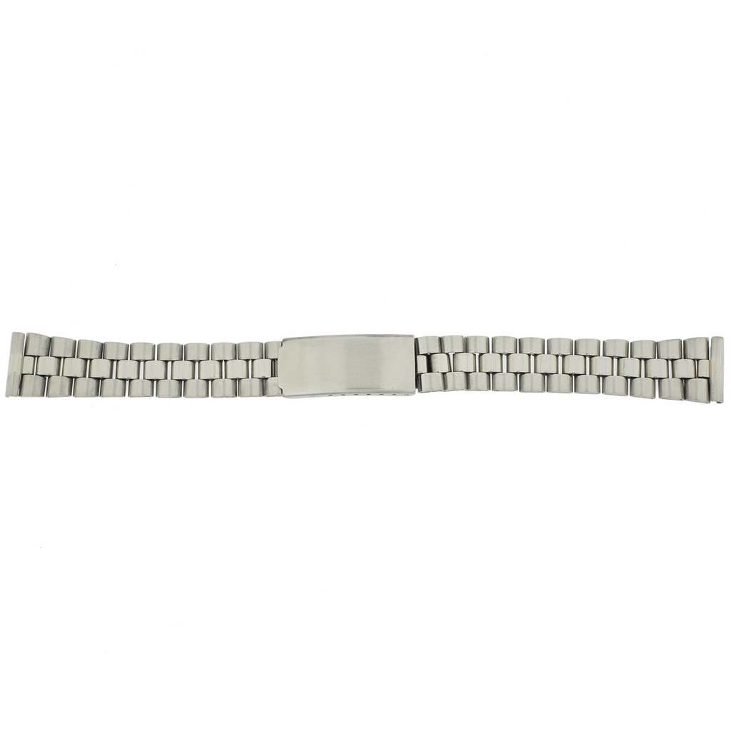 16mm Watch Band Metal Link Stainless Steel Matte Finish