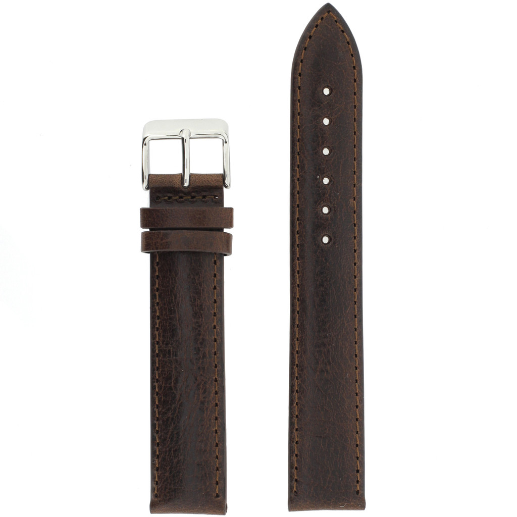 Brown Leather Band 19mm | TechSwiss LEA1432 | Front