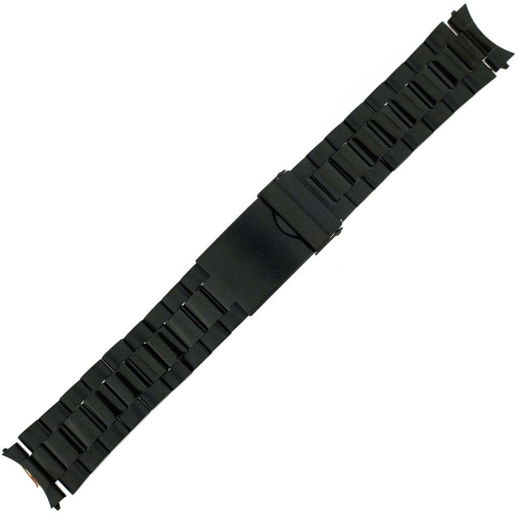 Stainless Steel Black Metal Watch Band  | TechSwiss MET430 | Side
