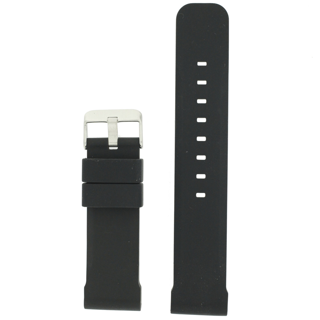 24mm Mens Watch Band Silicon Rubber Waterproof Strap