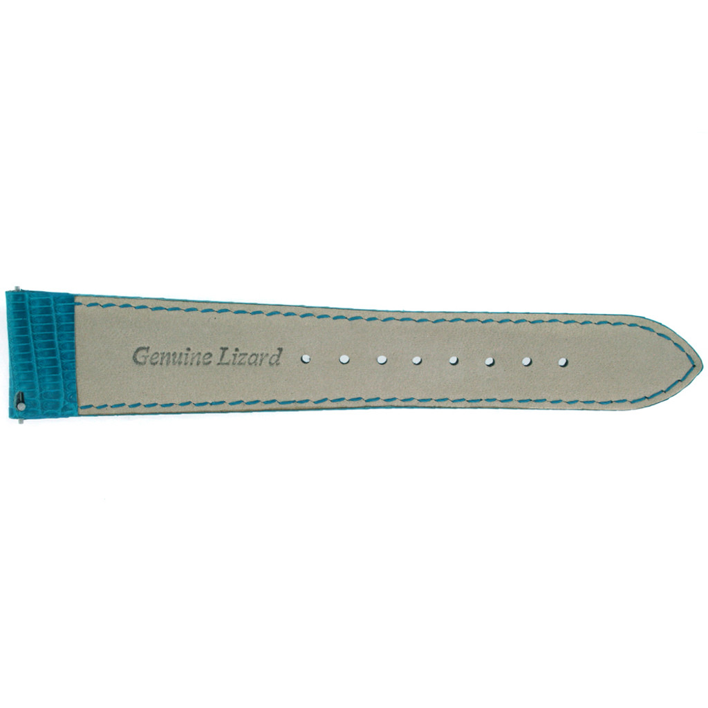 Genuine Lizard Watch Band | Blue Exotic Skin Watch Band LEA722 | Rear