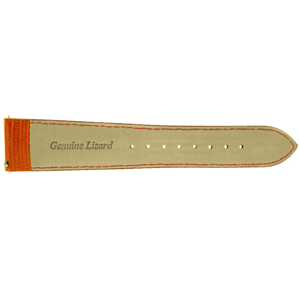 Orange GENUINE Lizard Watch Band Quick-Release 12mm - 22mm