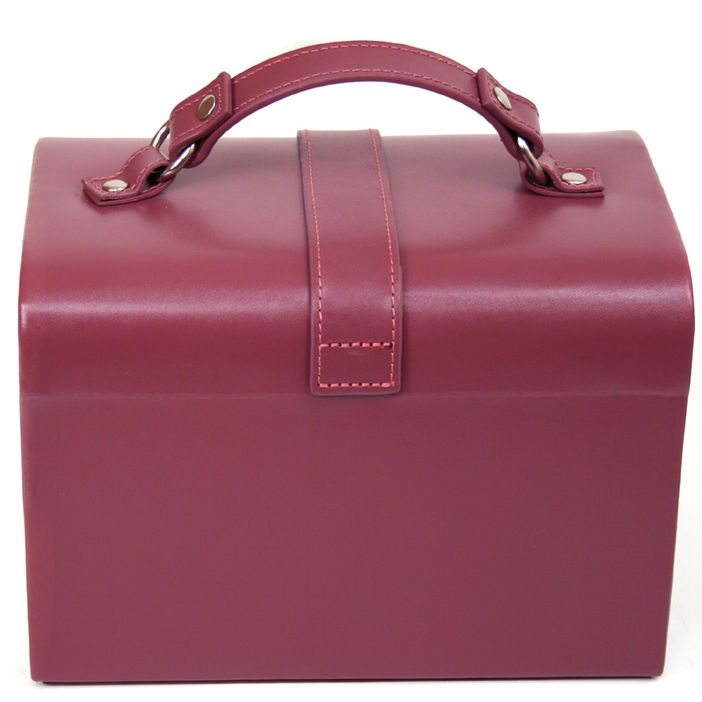 Leather Jewelry Box in Plum  | TechSwiss TS393BUR | Second