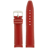 RED Leather Watch Band | TechSwiss Leather Watch Bands  | LEA1447 | Front