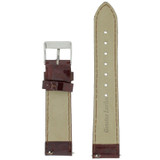 Burgundy Red Watch Band Patent Leather Watch Band | Glossy Watch Strap | Burgundy Watch Band | Italian Calfskin | LEA437 | Back