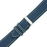 Watch Band Leather Distressed Blue White Stitching Heavy Buckle LEA440 | TechSwiss | Buckled