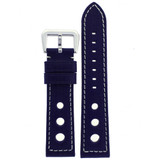 Watch Band Blue Sport Leather Lining LEA487 |TechSwiss | Front