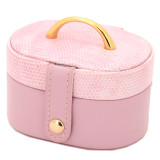 Mini Travel Jewelry Box in Pink Leather - TS2240PINK - Main -