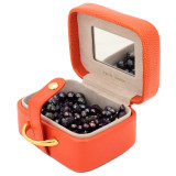 Orange Grain Jewelry Gift Box with Mirror - Open View
