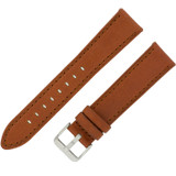 Rustic Brown Calfskin Leather Watch Band Matching Stitching 12mm -22mm