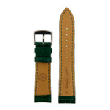Watch Band Crocodile Grain Green Leather Comfort Lite Padded 18mm 20mm
