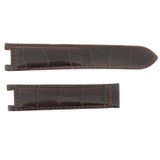 20mm Leather Watch Band Crocodile Grain Brown for 38mm Fits Cartier Pasha 1032 2113