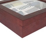 Cherry Wood Tie Box | Tie Display Case TechSwiss TIEBOX1 | Cherry Tie Case | Wood Tie Organizer | Finish