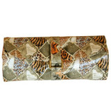 Leopard Print Jewelry Travel Roll | Front View