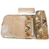 Leopard Print Jewelry Travel Roll | Side View