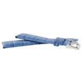 Cerulean Blue Alligator Grain Leather Watch Band | TechSwiss LEA673 | Side