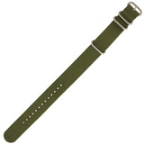 Nylon Strap with Rounded Buckle Olive 18mm - 22mm