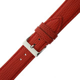 Red Lizard Grain Leather Watch Band | TechSwiss Leather Watch Straps |  LEA740 | Buckle