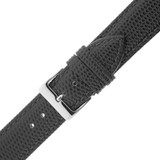 Leather Watch Band with Lizard Grain Black Quick Release Springs 10mm - 20mm