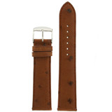 Genuine Ostrich Watch Band Brown Quick Release Springs 12mm - 20mm