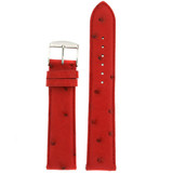 Red Ostrich Skin Watch Band | Genuine Exotic Skins | TechSwiss LEA1000 | Main