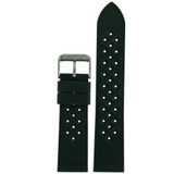 Black Silicone Watch Band | Breathable Watch Straps | Black Rubber Watch Band | TechSwiss RS125BK | Lining