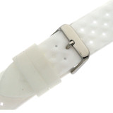 Watch Band Silicone Rubber Breathable Strap White 20mm 22mm or 24mm