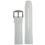 Silicone Rubber Watch Band in White 24mm